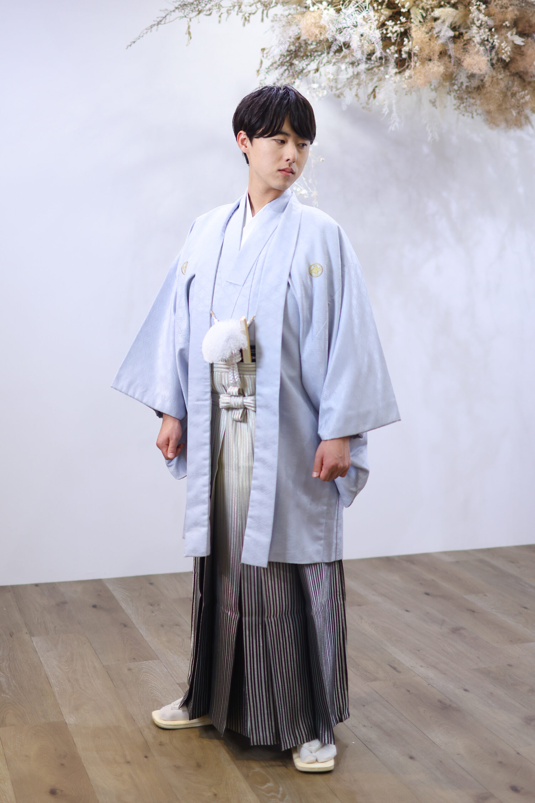 紋服　グレー